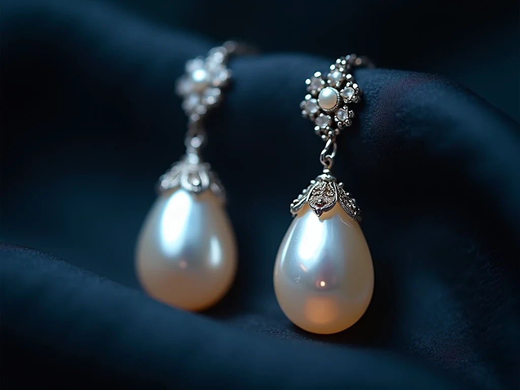 Moonlight Pearl Earrings by Wlozarinblixio